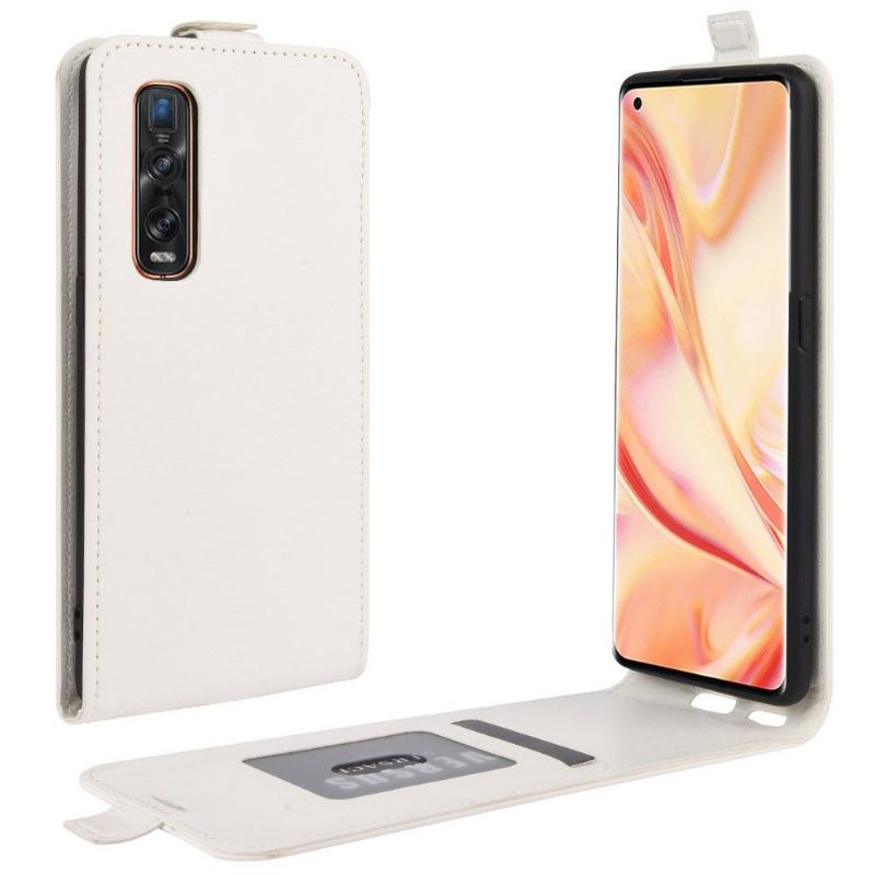 Lederhüllen Für Oppo Find X2 Pro Flip Case Vertikales Kunstleder