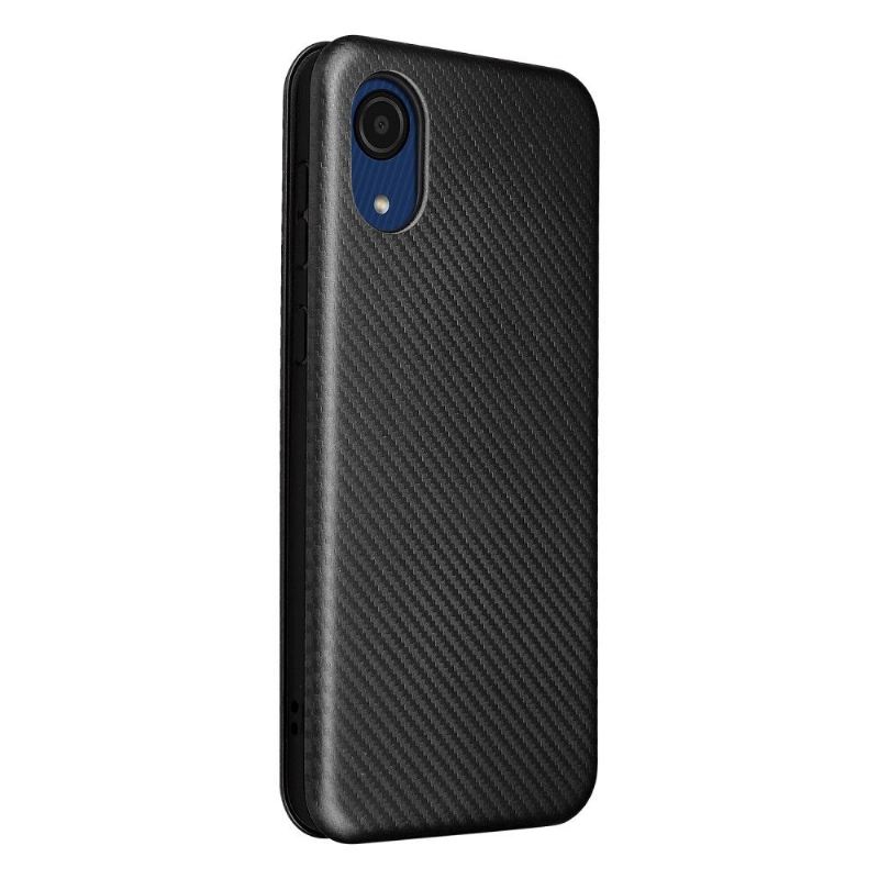 Flip Case Für Samsung Galaxy A03 Core Kohlefaser-kunstleder