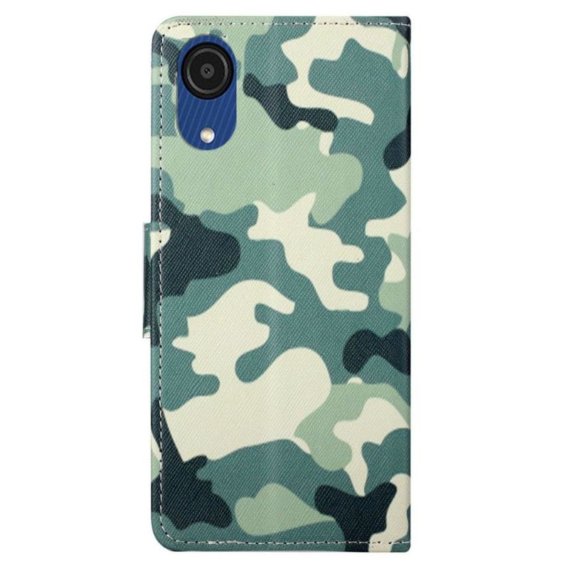 Flip Case Für Samsung Galaxy A03 Core Militärische Tarnung