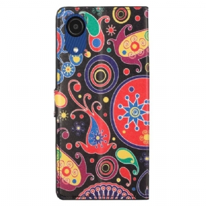 Lederhüllen Für Samsung Galaxy A03 Core Paisley-blume