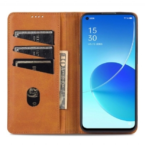 Case Für Oppo Reno 6 5G Anti-Sturz Geldbörse Azns Kunstleder