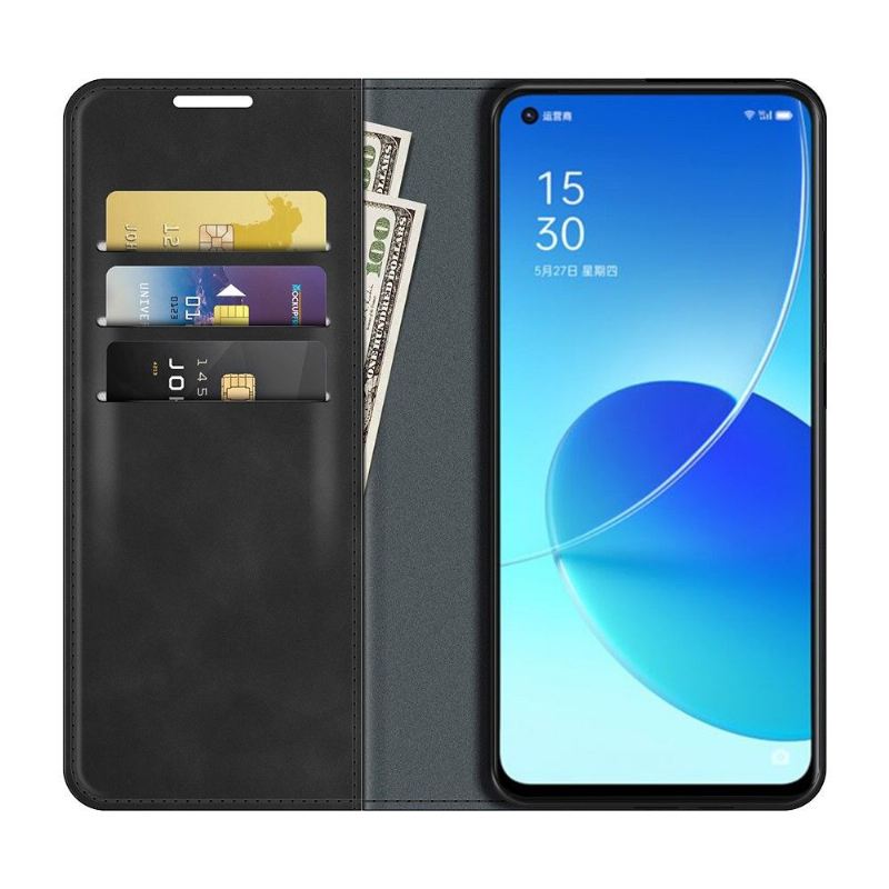 Case Für Oppo Reno 6 5G Funktionsständer Aus Kunstleder