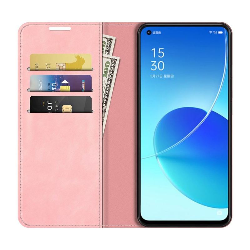 Case Für Oppo Reno 6 5G Funktionsständer Aus Kunstleder