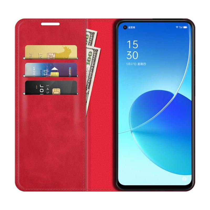 Case Für Oppo Reno 6 5G Funktionsständer Aus Kunstleder