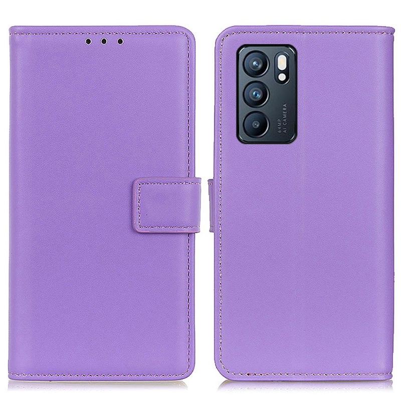 Flip Case Für Oppo Reno 6 5G Einfaches Kunstleder