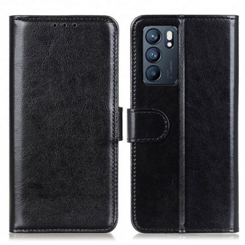 Flip Case Für Oppo Reno 6 5G Gefrorene Finesse