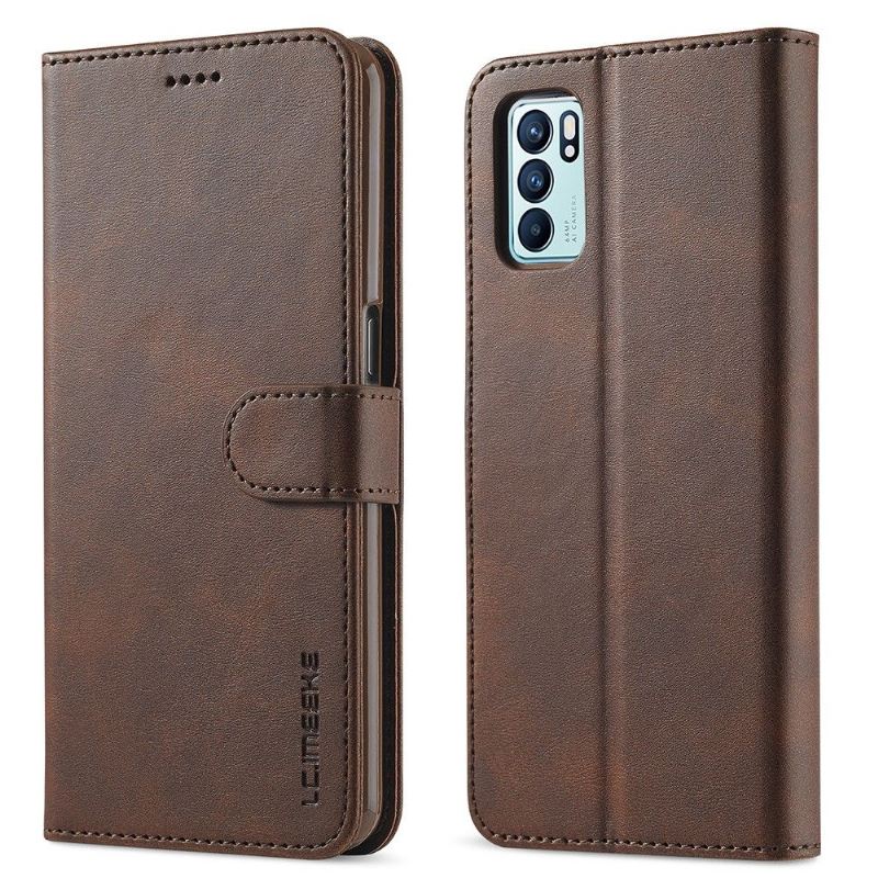 Flip Case Für Oppo Reno 6 5G Ledereffekt Lc.imeeke