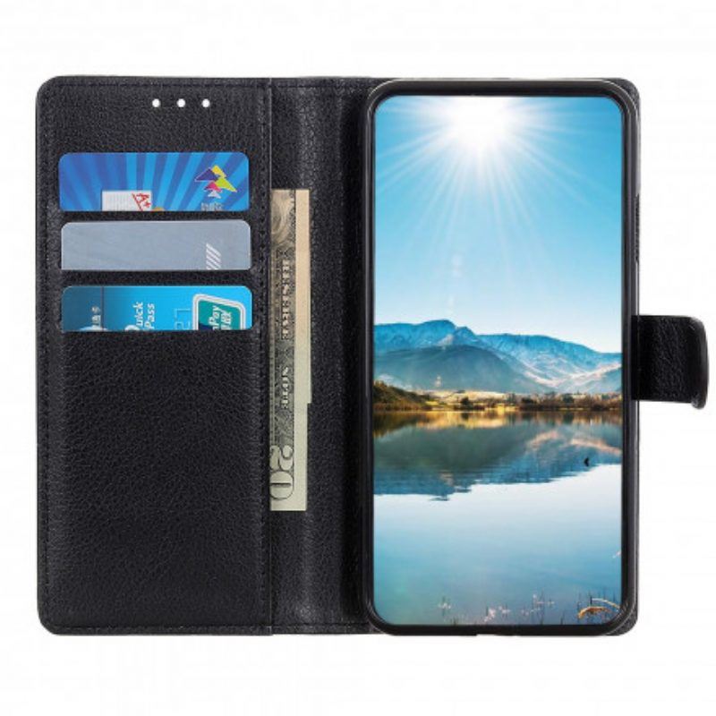 Flip Case Für Oppo Reno 6 5G Litschi-kunstleder