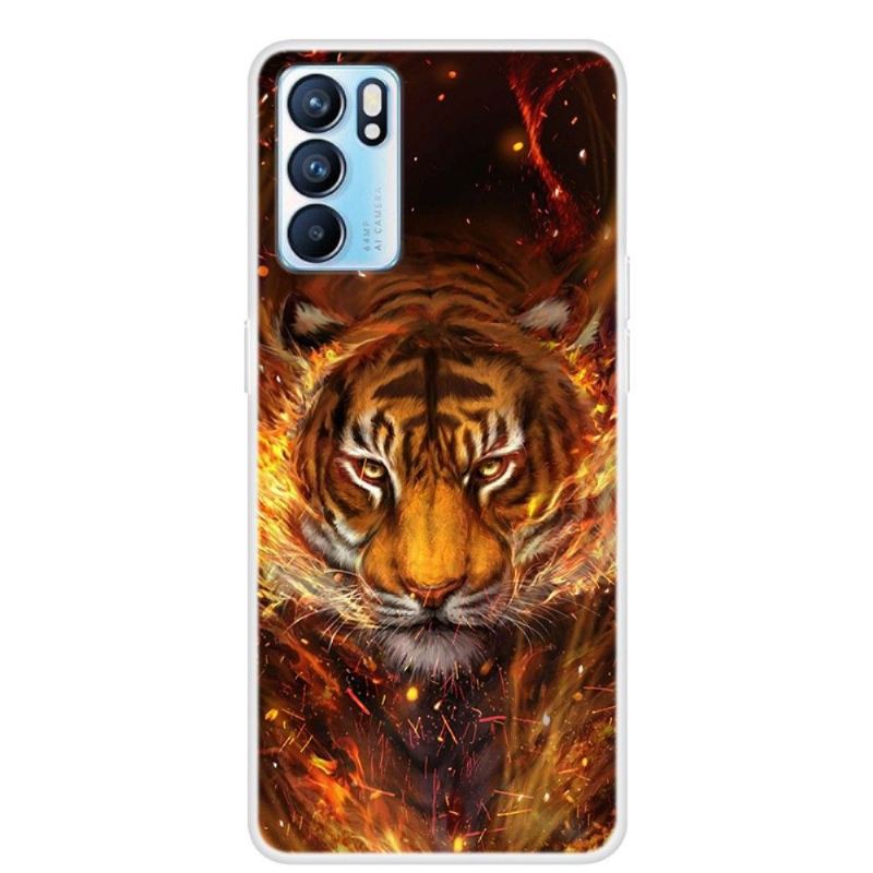 Handyhülle Für Oppo Reno 6 5G Feuertiger