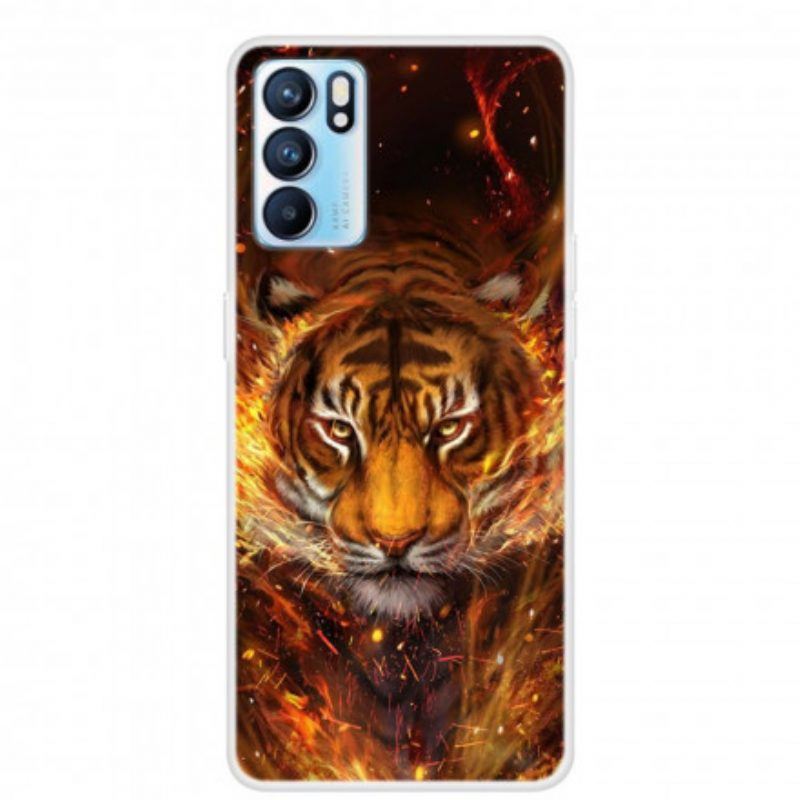 Handyhülle Für Oppo Reno 6 5G Flexibler Tiger