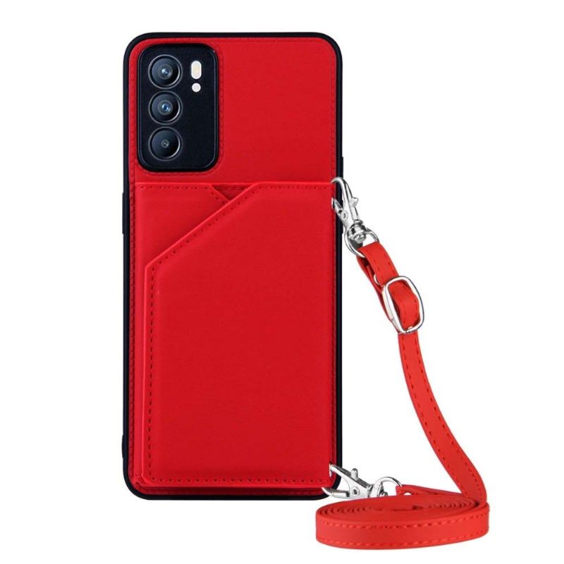 Hülle Für Oppo Reno 6 5G Aude Lanyard Mit Mehreren Fächern