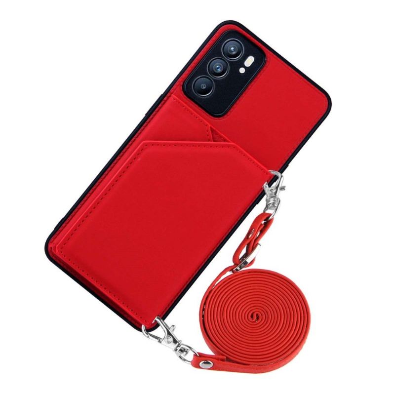 Hülle Für Oppo Reno 6 5G Aude Lanyard Mit Mehreren Fächern