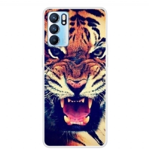 Hülle Für Oppo Reno 6 5G Wilder Tiger