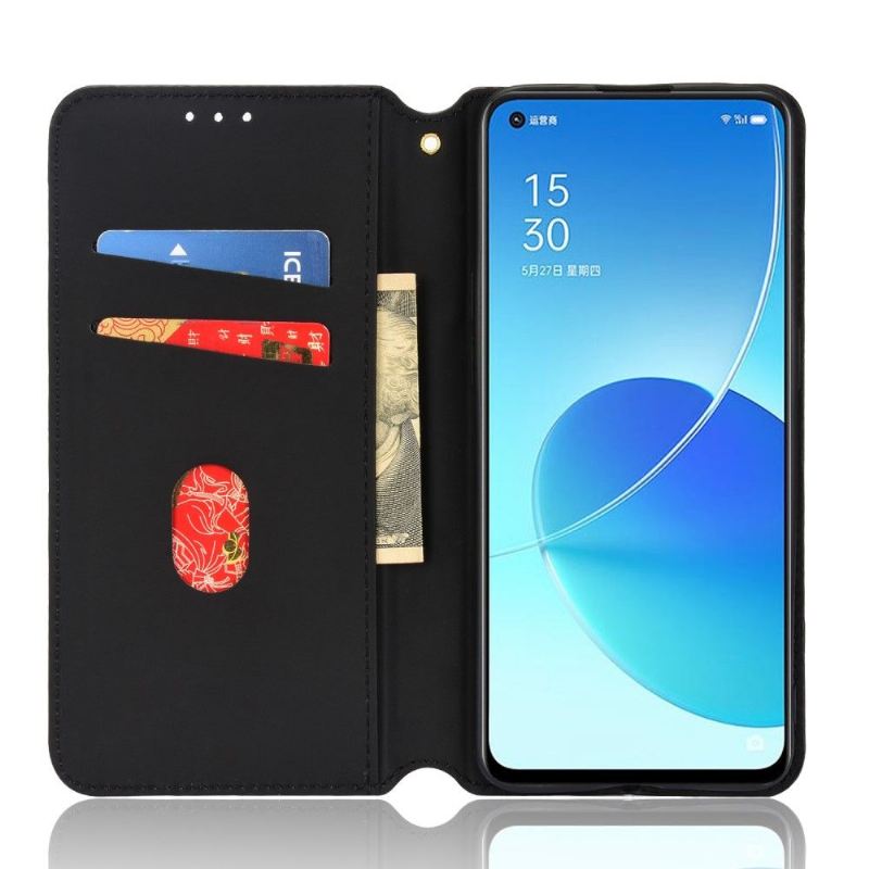 Lederhüllen Für Oppo Reno 6 5G Flip Case Konstruktionsgeometrie