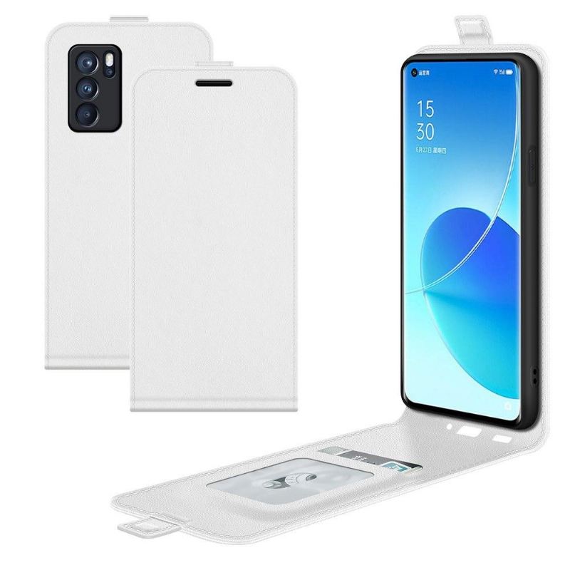 Lederhüllen Für Oppo Reno 6 5G Flip Case Kunstleder Vertikal