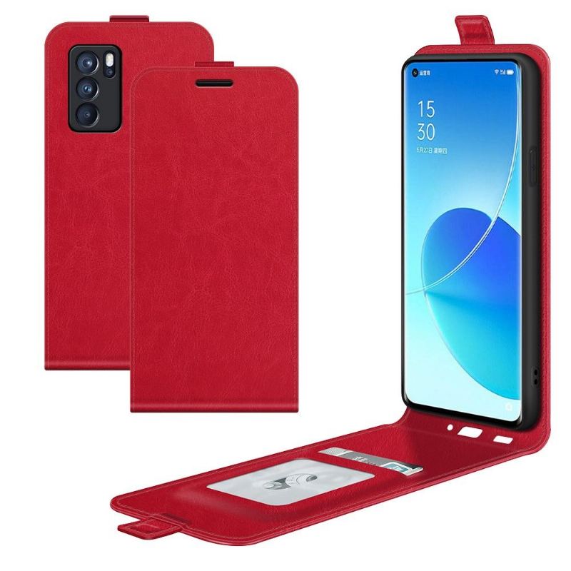 Lederhüllen Für Oppo Reno 6 5G Flip Case Kunstleder Vertikal