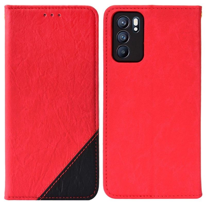 Lederhüllen Für Oppo Reno 6 5G Flip Case Retro Kunstleder