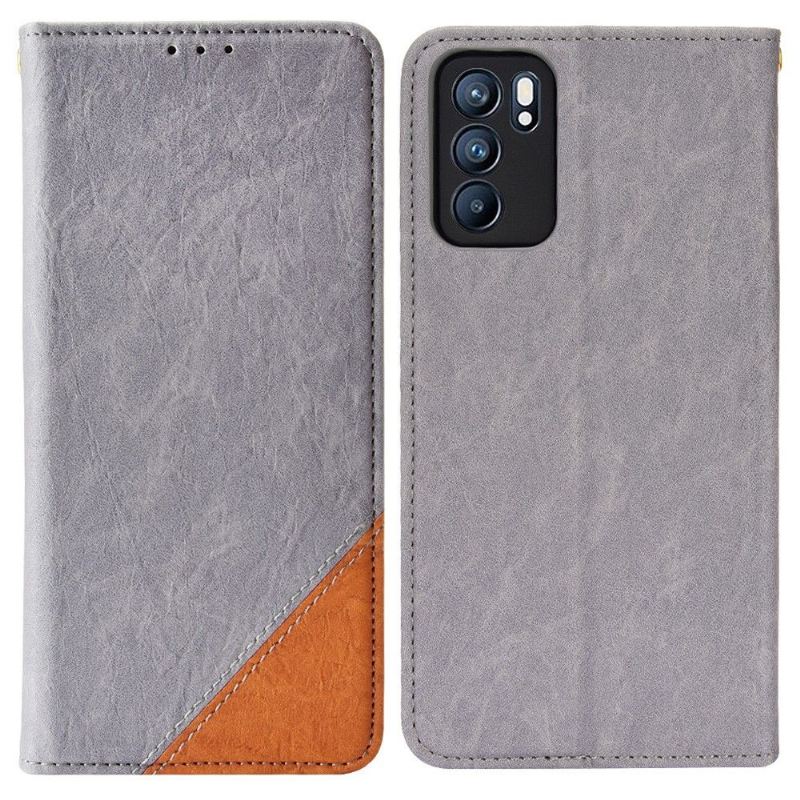 Lederhüllen Für Oppo Reno 6 5G Flip Case Retro Kunstleder