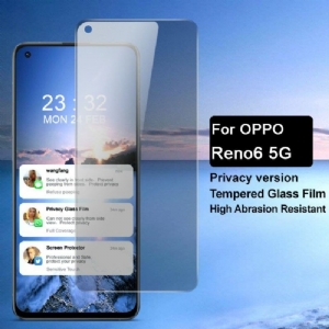 Oppo Reno 6 5G Displayschutzfolie Aus Gehärtetem Glas Und Blickschutzfilter