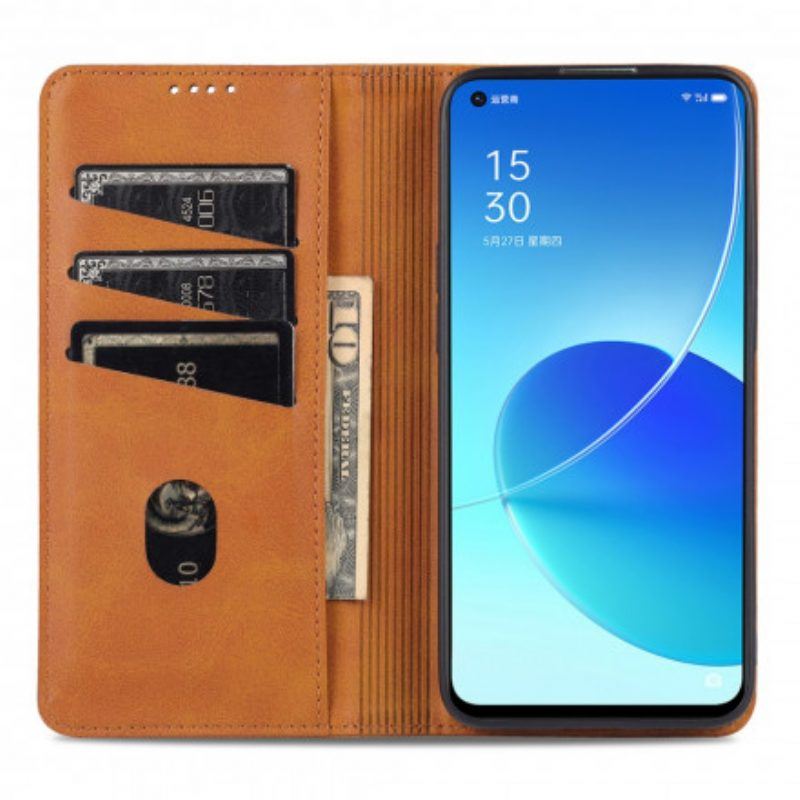 Schutzhülle Für Oppo Reno 6 5G Flip Case Azns Leder-styling