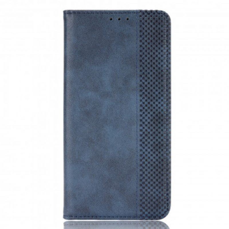 Schutzhülle Für Oppo Reno 6 5G Flip Case Stilisierter Vintage-ledereffekt