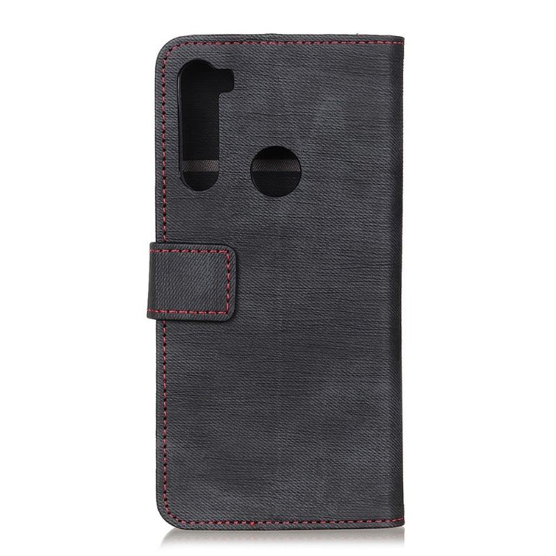 Flip Case Für Xiaomi Redmi Note 8T Stoffbezug Mit Nähten