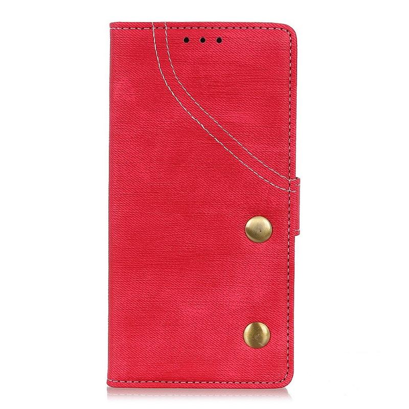 Flip Case Für Xiaomi Redmi Note 8T Stoffbezug Mit Nähten