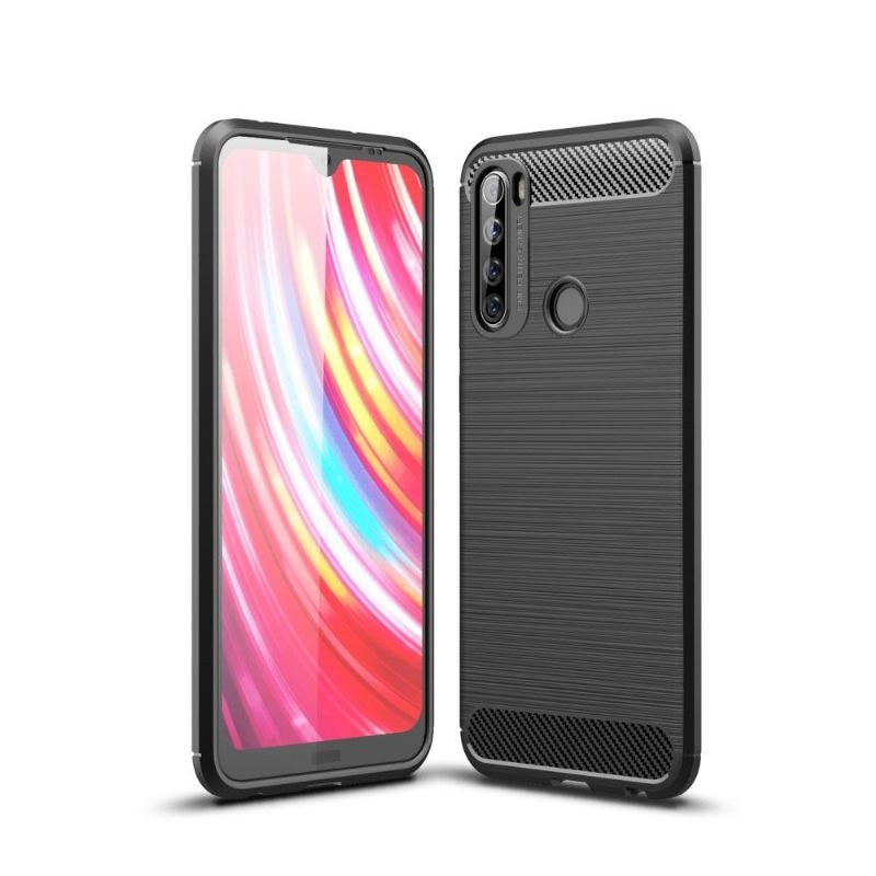 Hülle Für Xiaomi Redmi Note 8T Karbongebürstetes Gel – Schwarz