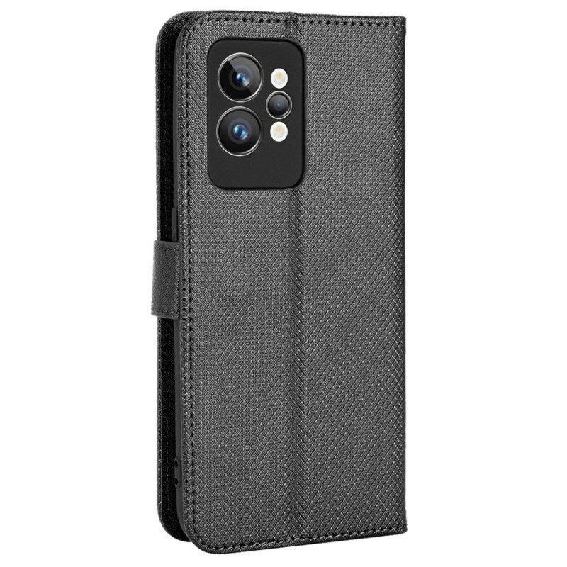 Flip Case Für Realme GT2 Pro Mit Kordel Riemchenstil