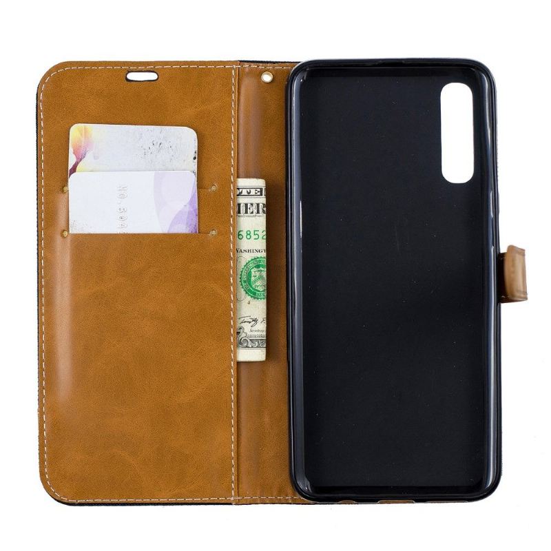 Case Für Samsung Galaxy A50 Stoffbezug Kartenhalter