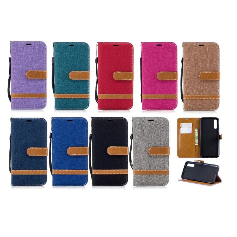 Case Für Samsung Galaxy A50 Stoffbezug Kartenhalter