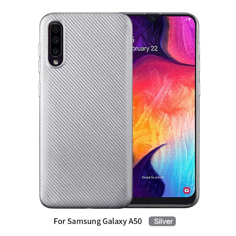 Hülle Für Samsung Galaxy A50 Kohlefaserbeschichtung