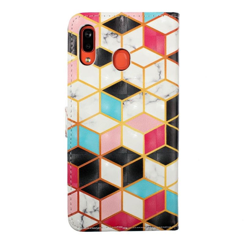 Flip Case Für Samsung Galaxy A20e Geometrisches Design