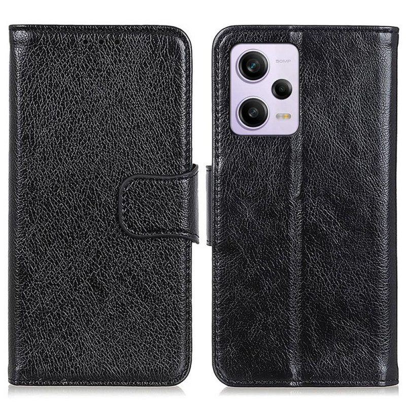 Flip Case Für Xiaomi Redmi Note 12 Pro Plus Gespaltenes Nappaleder