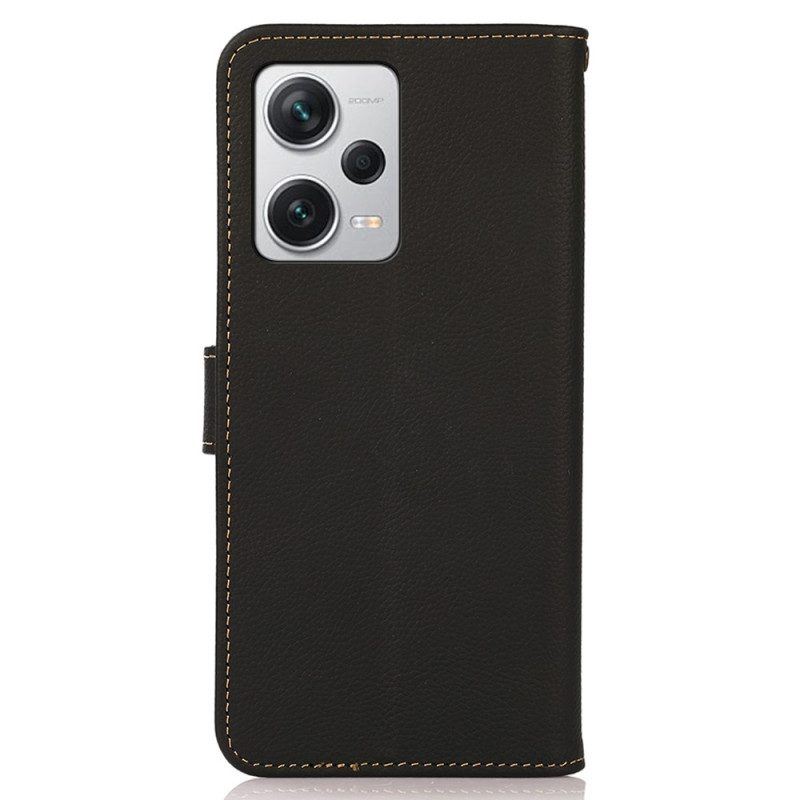 Flip Case Für Xiaomi Redmi Note 12 Pro Plus Khazneh Rfid-echtleder