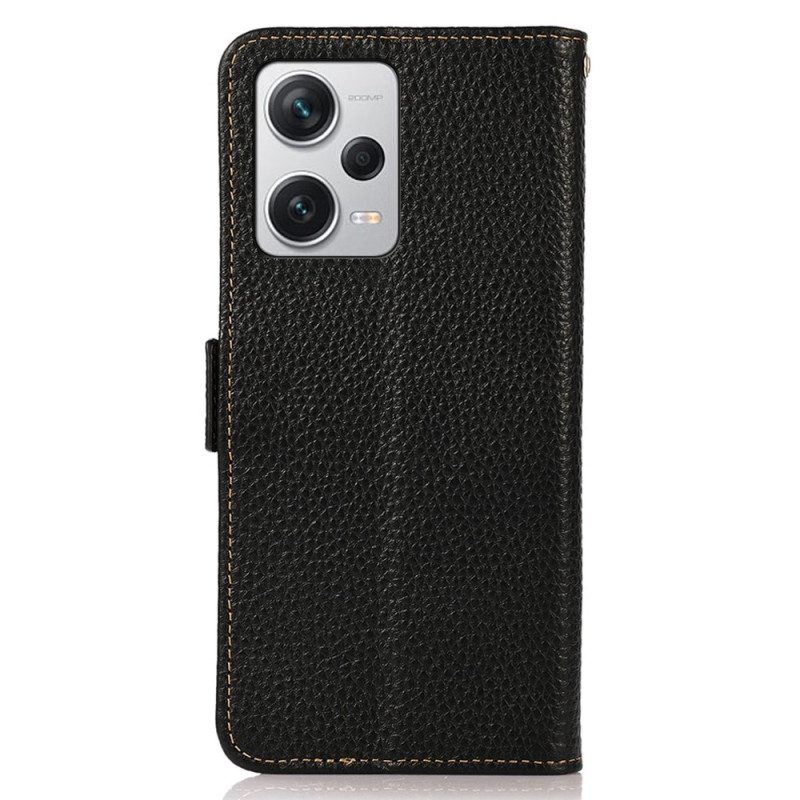 Flip Case Für Xiaomi Redmi Note 12 Pro Plus Lychee-leder Khazneh Rfid