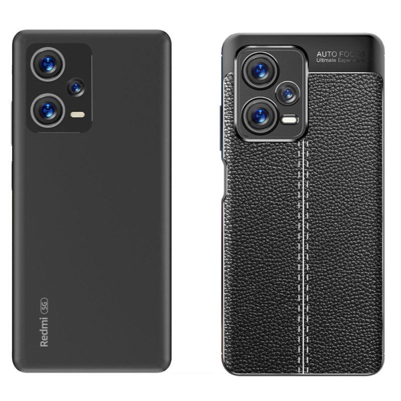 Handyhülle Für Xiaomi Redmi Note 12 Pro Plus Doppellinien-litschi-ledereffekt