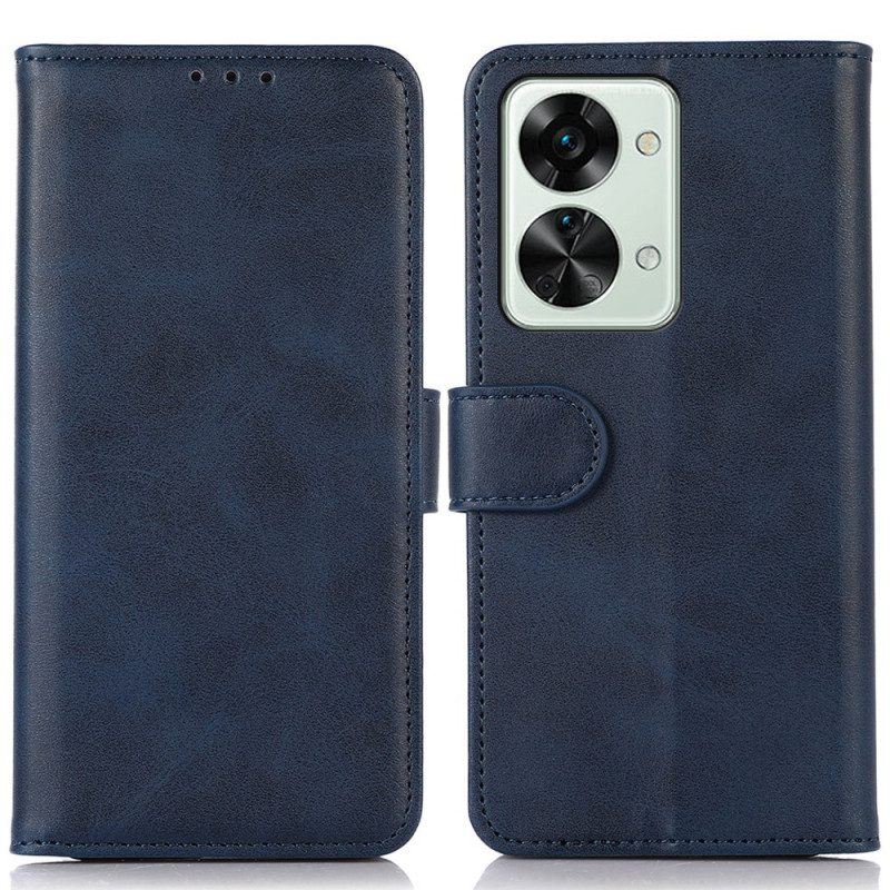 Flip Case Für OnePlus Nord 2T 5G Klassischer Lederstil