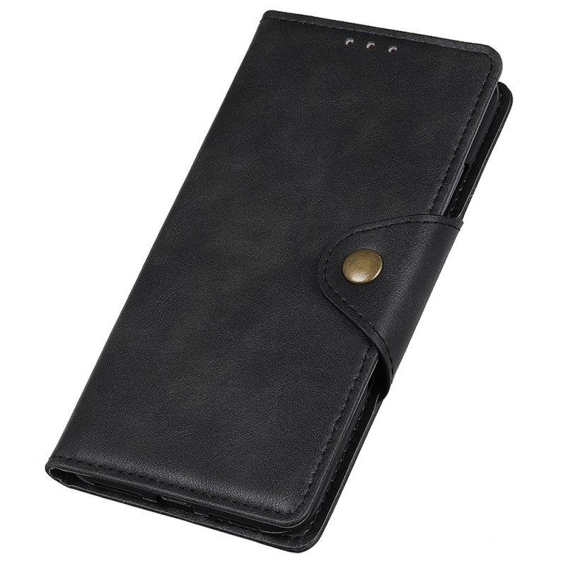 Flip Case Für OnePlus Nord 2T 5G Knopf Aus Kunstleder