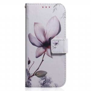 Flip Case Für OnePlus Nord 2T 5G Mit Kordel Riemchen-rosenblume