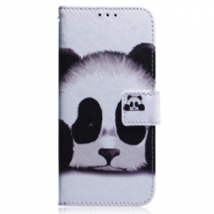 Flip Case Für OnePlus Nord 2T 5G Mit Kordel Riemchenpanda