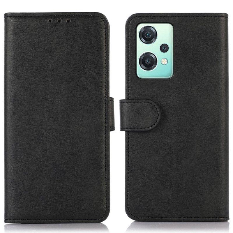 Flip Case Für OnePlus Nord CE 2 Lite 5G Einfarbiger Ledereffekt