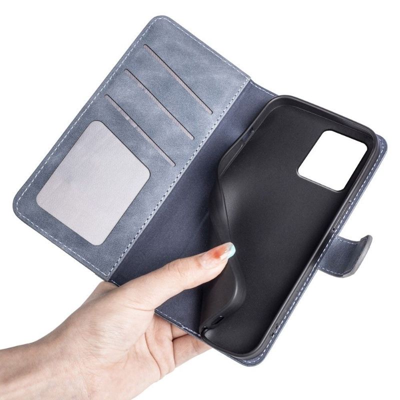 Flip Case Für OnePlus Nord CE 2 Lite 5G Flip Case Zweifarbiger Folio-ständer