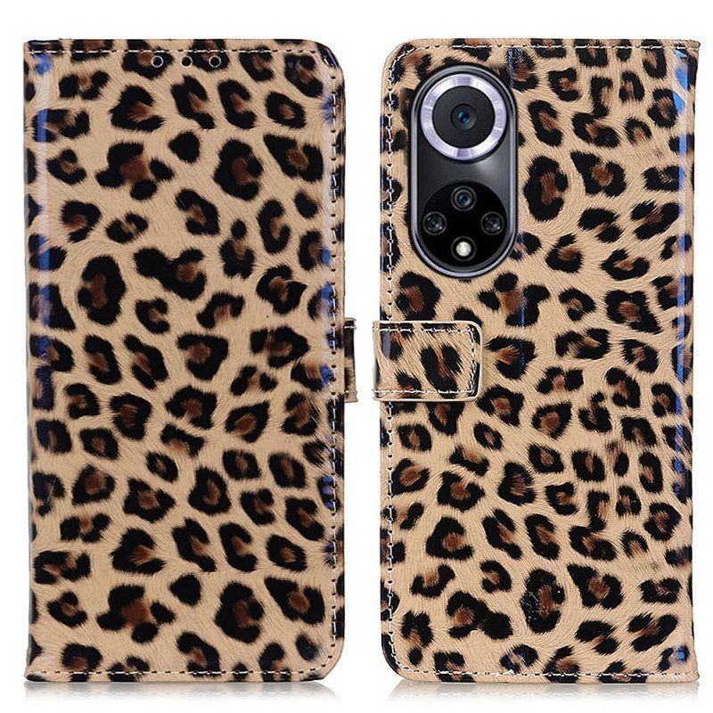 Flip Case Für Honor 50 Einfacher Leopard