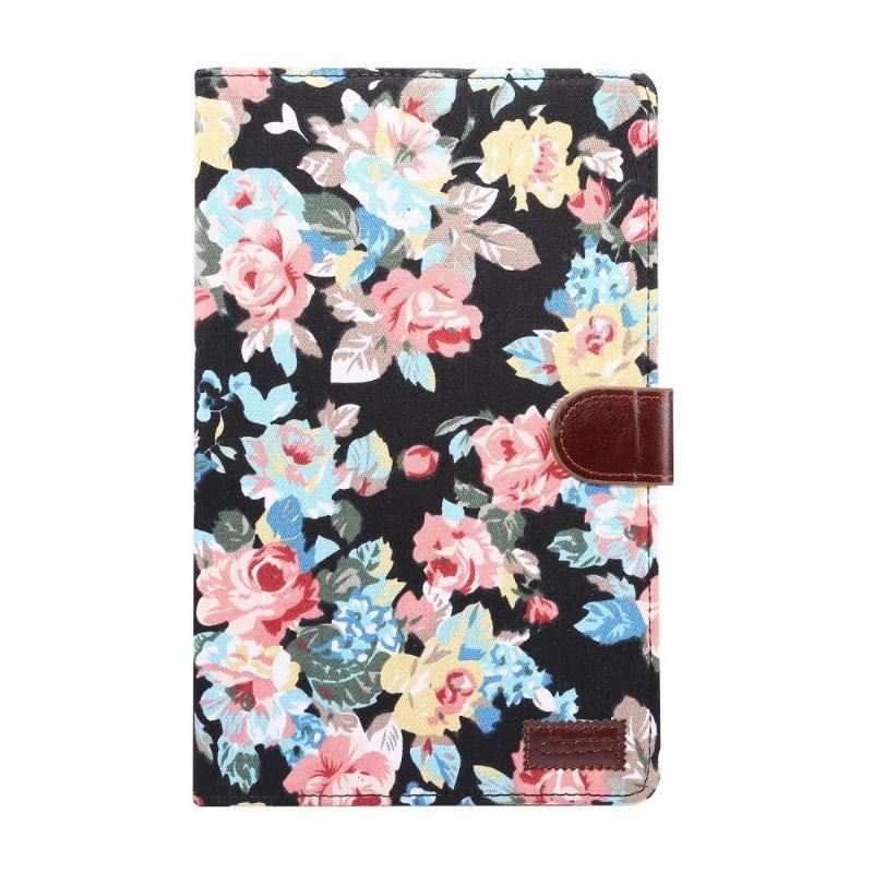 Flip Case Für Samsung Galaxy Tab S6 Lite Blumenstoff