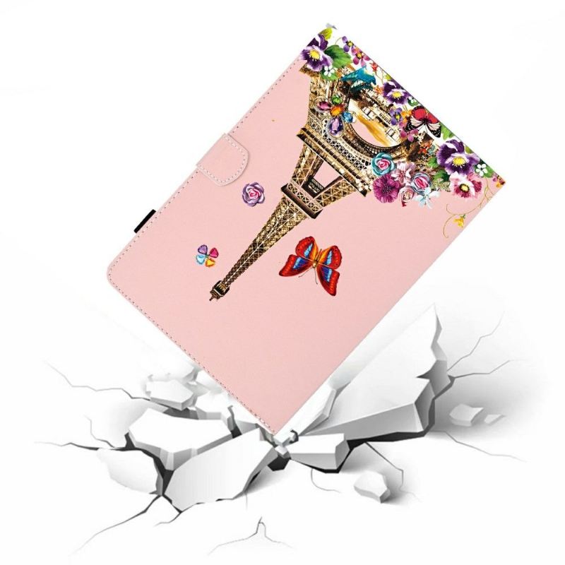 Flip Case Für Samsung Galaxy Tab S6 Lite Eiffelturm-frühling