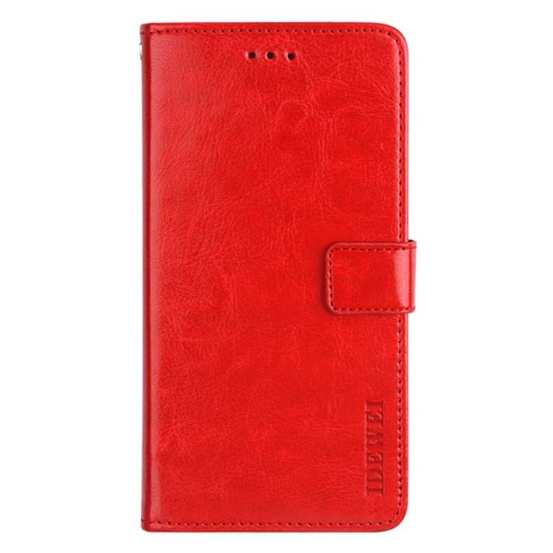 Flip Case Für Xiaomi Redmi Note 11 / Note 11S Flip Case Idewei Folio Lederoptik