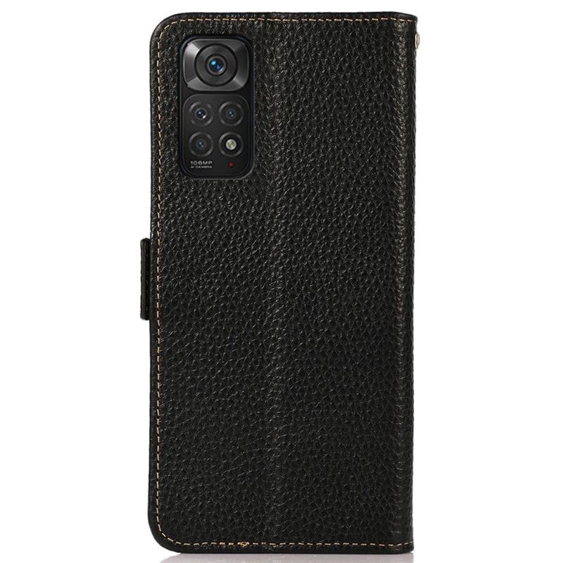 Flip Case Für Xiaomi Redmi Note 11 / Note 11S Khazneh Erstes Genarbtes Leder