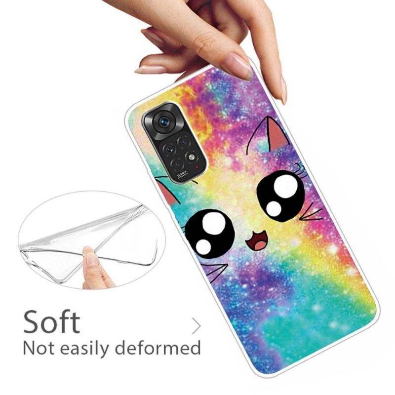 Handyhülle Für Xiaomi Redmi Note 11 / Note 11S Regenbogenkatze