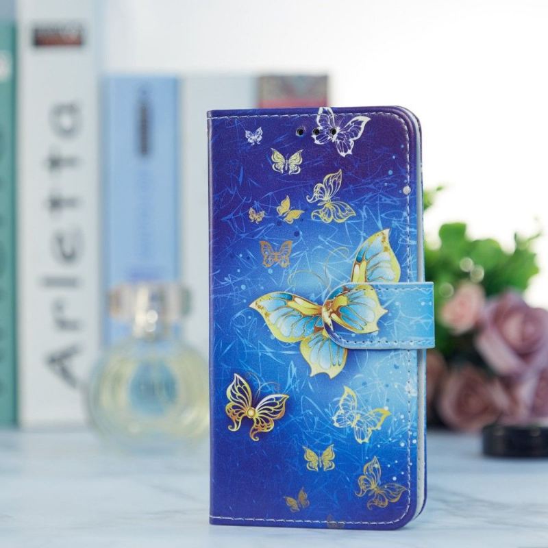 Lederhüllen Für Xiaomi Redmi Note 11 / Note 11S Goldener Schmetterling